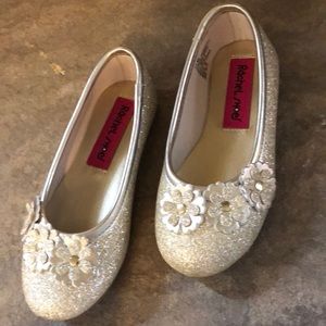 Never Worn! Kids gold slip ons